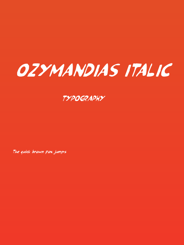 Ozymandias Italic Poster