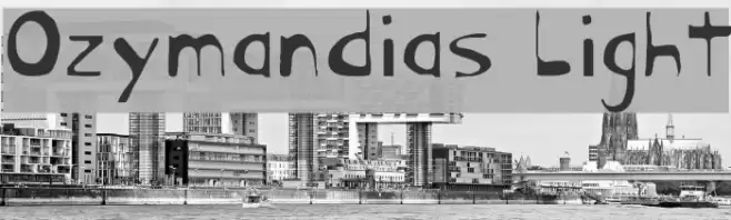 Ozymandias Light Font examples