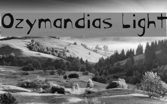 Ozymandias Light Font examples