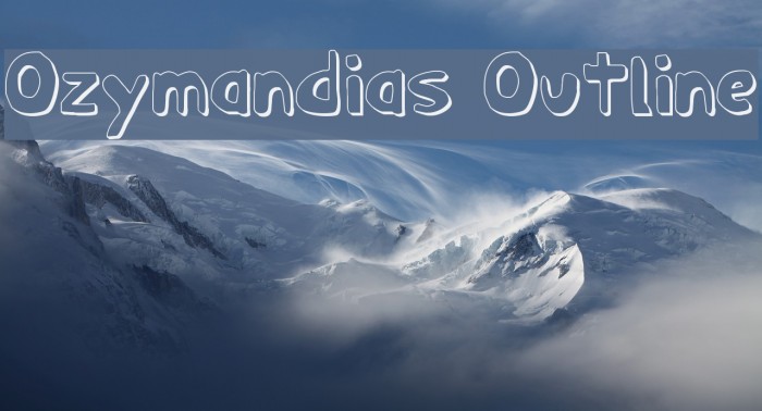 Ozymandias Outline Font examples