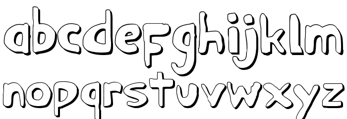 Ozymandias Outline Font LOWERCASE