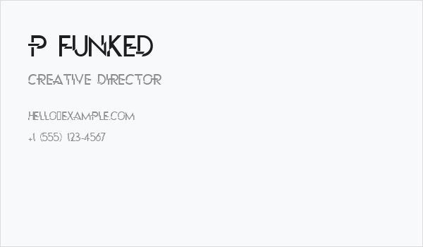 P Funked Business Card