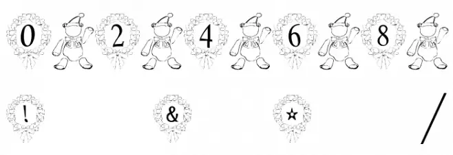 P-xmas Font Polices AUTRES CHARS