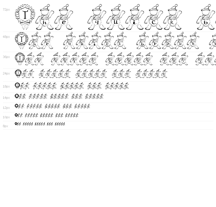 P-xmas Font Waterfall