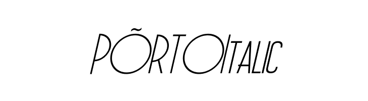 PÕRTO Italic  Скачать бесплатные шрифты