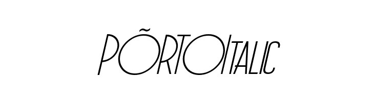 PÕRTO Italic  font caratteri gratis