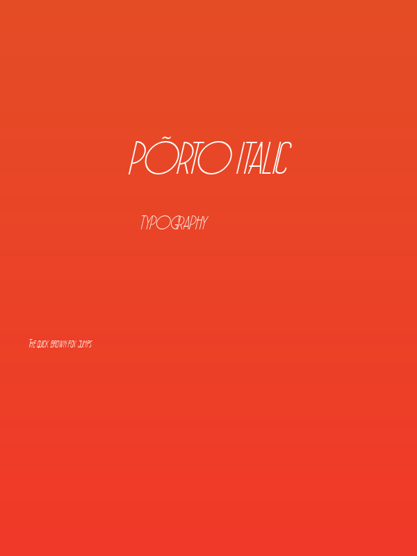 PÕRTO Italic Poster