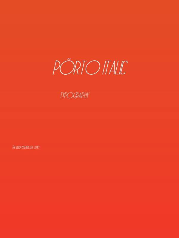 PÕRTO Italic Poster