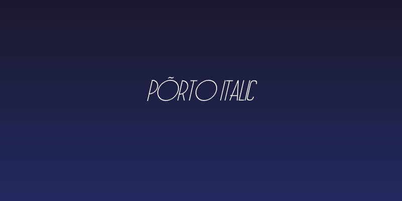 PÕRTO Italic Social Header