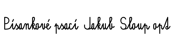 Písankové psací Jakub Sloup opt  font caratteri gratis