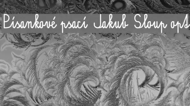 Písankové psací Jakub Sloup opt Font examples