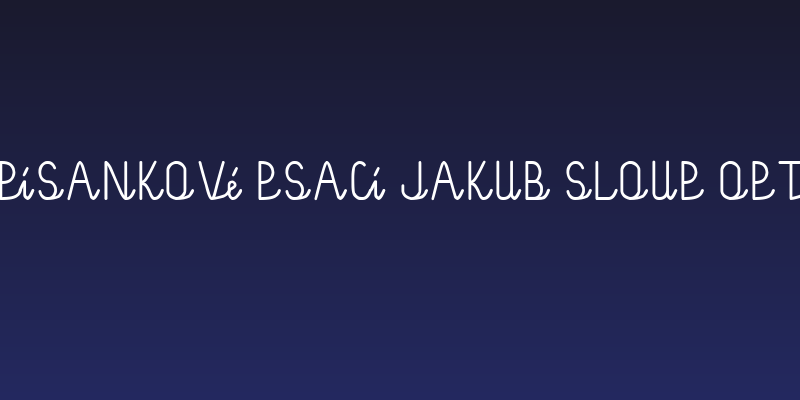 Písankové psací Jakub Sloup opt Social Header