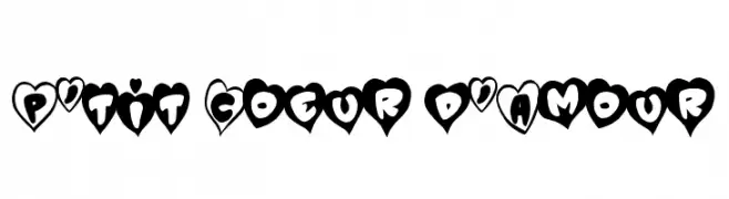 P'tit Coeur d'Amour  免费字体下载