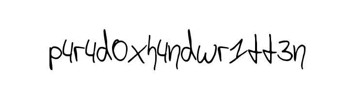 p4r4d0x_h4ndwr1tt3n Schriftart