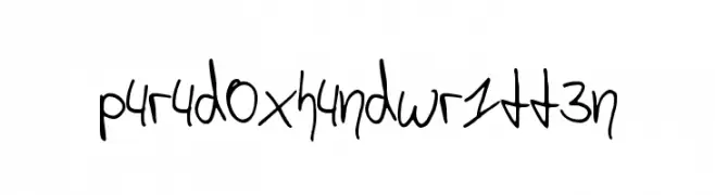 p4r4d0x_h4ndwr1tt3n  Frei Schriftart Herunterladen