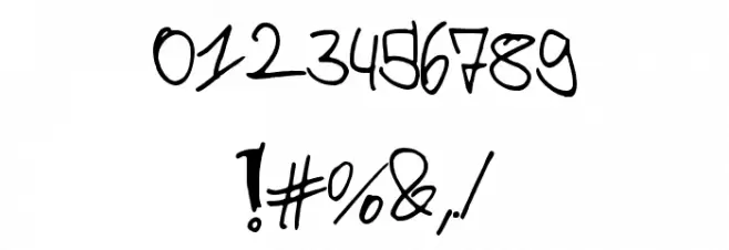 p4r4d0x_h4ndwr1tt3n フォント その他の文字