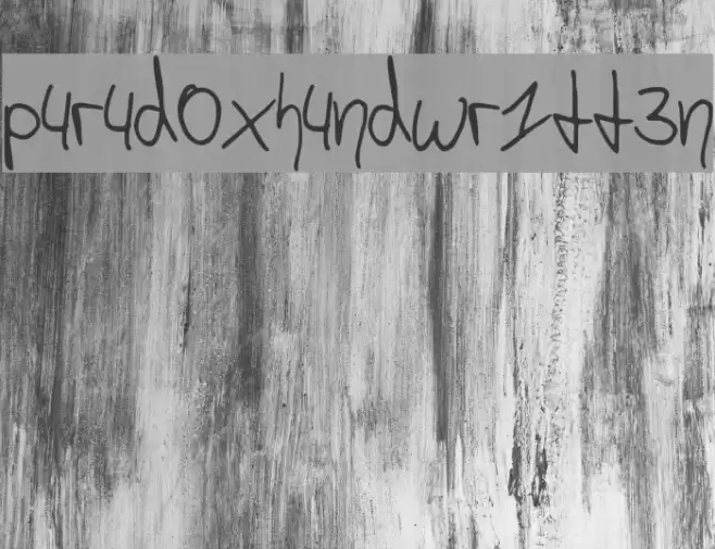 p4r4d0x_h4ndwr1tt3n フォント examples