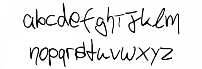 p4r4d0x_h4ndwr1tt3n フォント 小文字