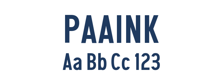 PAAINK Font Preview