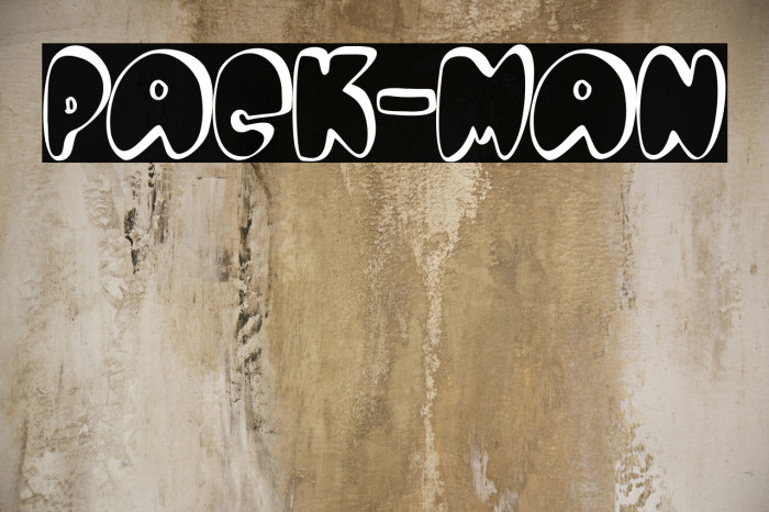 PACK-MAN Font examples