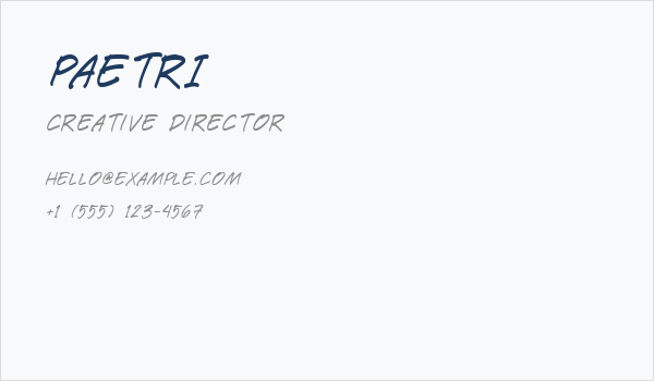PAETRI Business Card