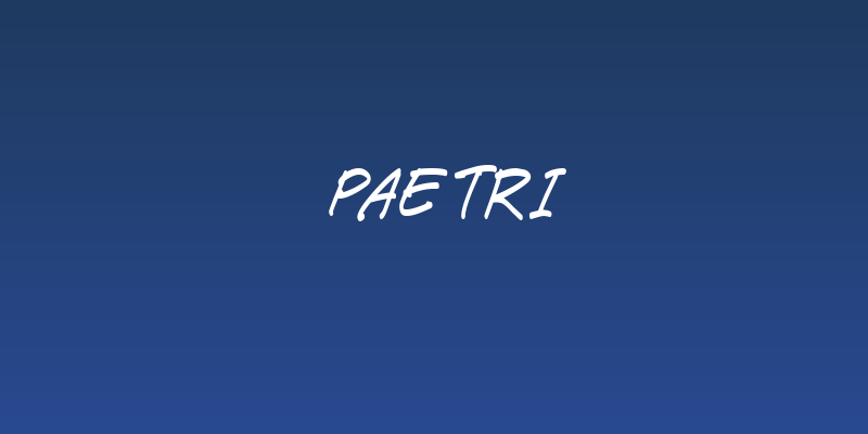 PAETRI Social Header