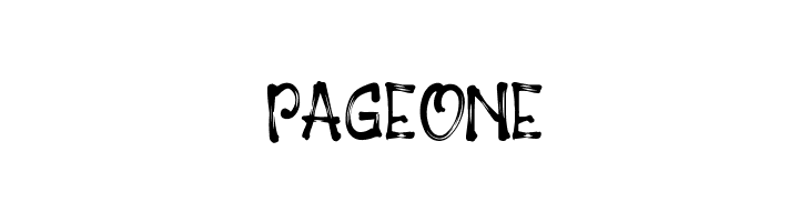 PAGEONE Font
