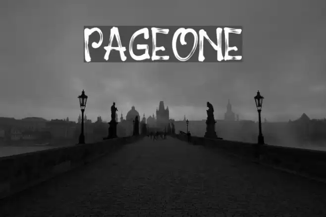 PAGEONE Font examples