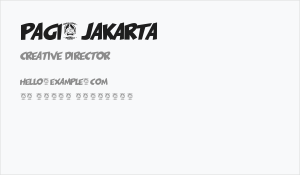 PAGI-JAKARTA Business Card