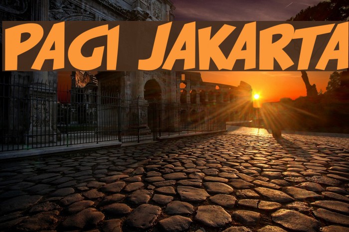 PAGI JAKARTA Font examples