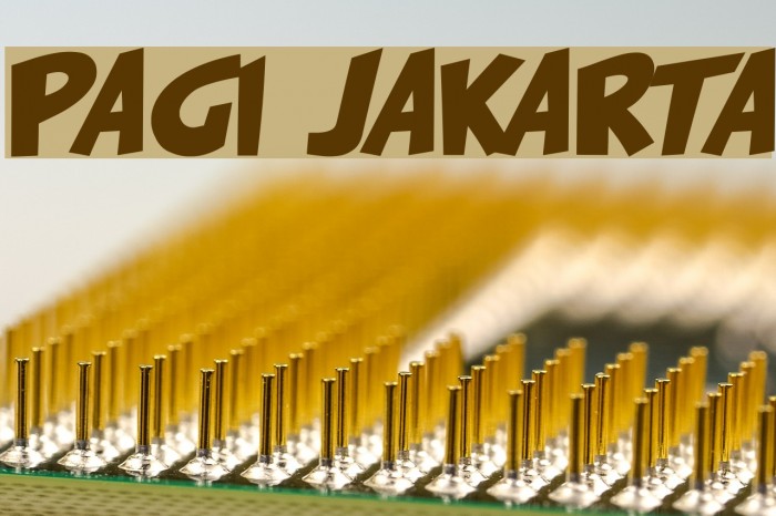 PAGI JAKARTA Font examples