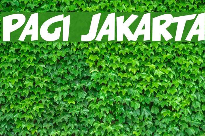 PAGI JAKARTA Шрифта examples