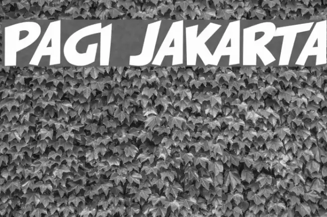 PAGI JAKARTA Font examples