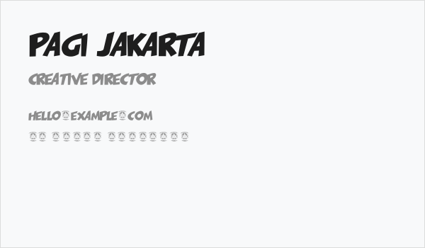 PAGI JAKARTA Business Card
