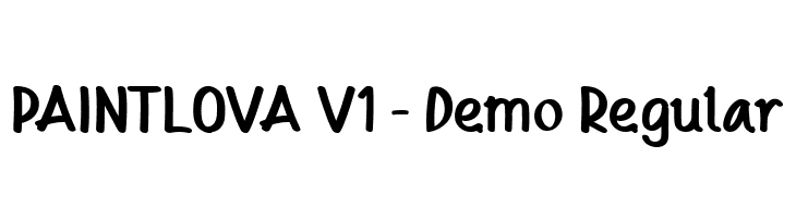 PAINTLOVA V1 - Demo Regular  font caratteri gratis