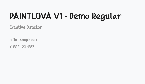 PAINTLOVA V1 - Demo Regular Business Card