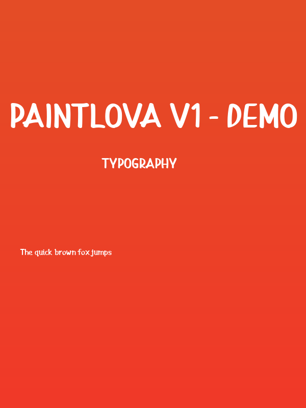 PAINTLOVA V1 - Demo Regular Poster