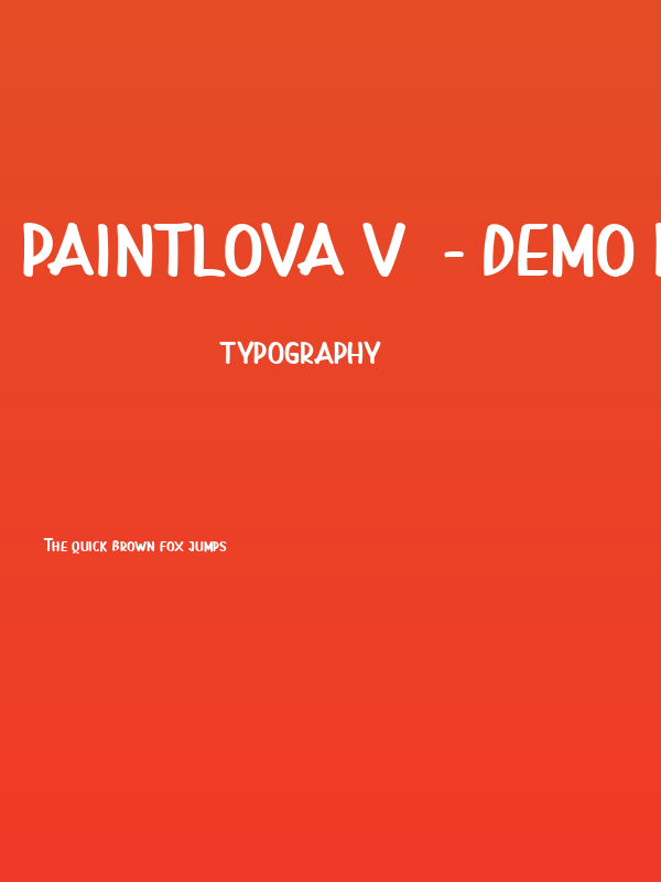 PAINTLOVA V2 - Demo Regular Poster