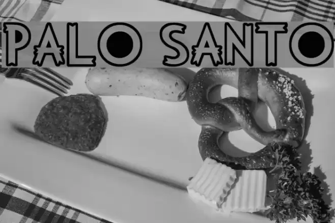 PALO SANTO Font examples