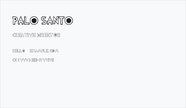 PALO SANTO Business Card