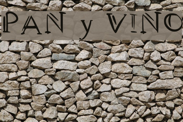 PAN y VINO Font examples