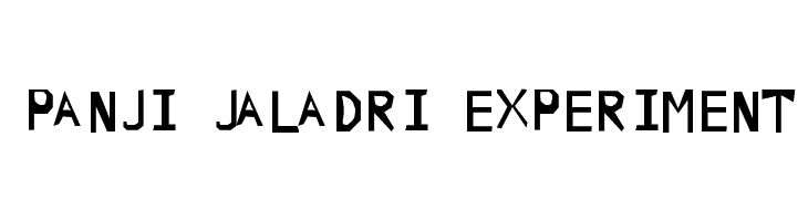 PANJI JALADRI EXPERIMENT  免费字体下载