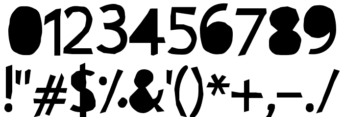 PAPERCUT' CRE Font OTHER CHARS