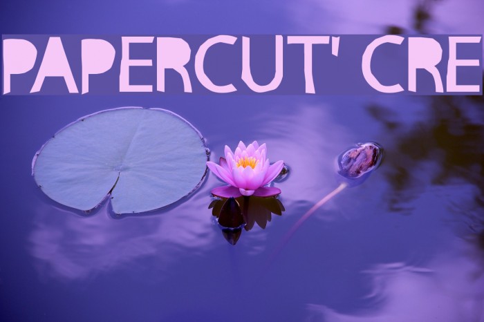 PAPERCUT' CRE Font examples