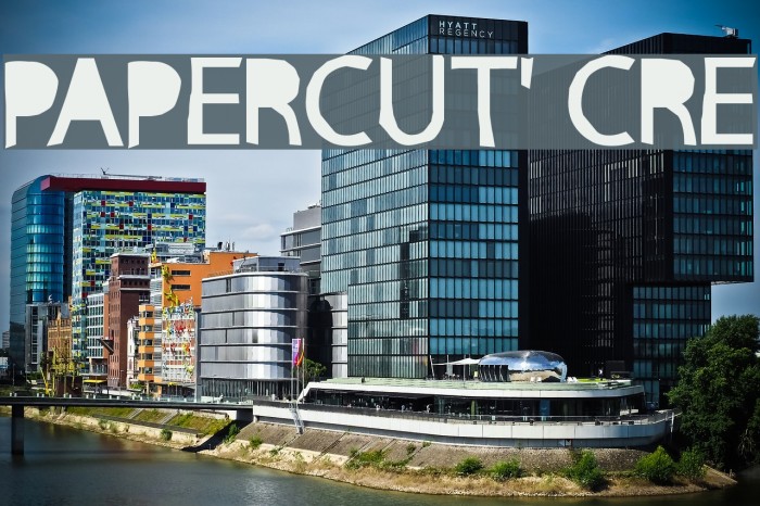 PAPERCUT' CRE Font examples