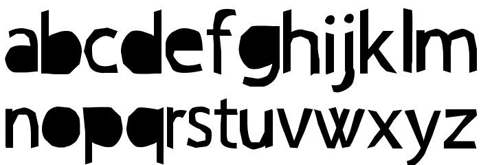 PAPERCUT' CRE Font LOWERCASE
