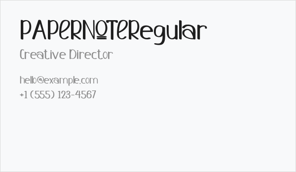 PAPERNOTERegular Business Card