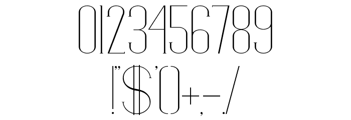PARINOCK Font OTHER CHARS