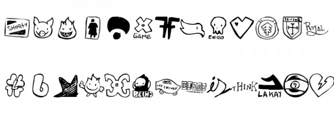PARODY LOGOSKATE Fuentes MAYÚSCULAS