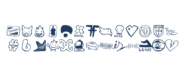 PARODY LOGOSKATE Lowercase